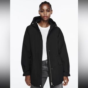 Zara Hooded Padded Parka Jacket size Small